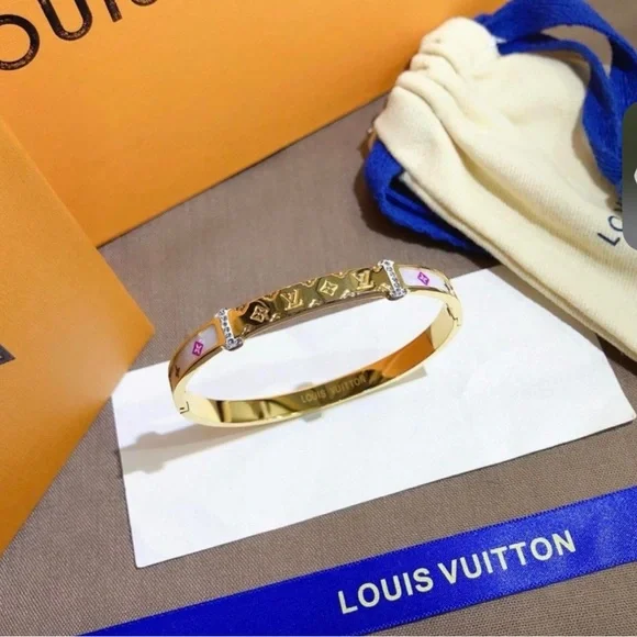 Monogram Multicolor and Gold Bracelet set - Picture 3 of 4